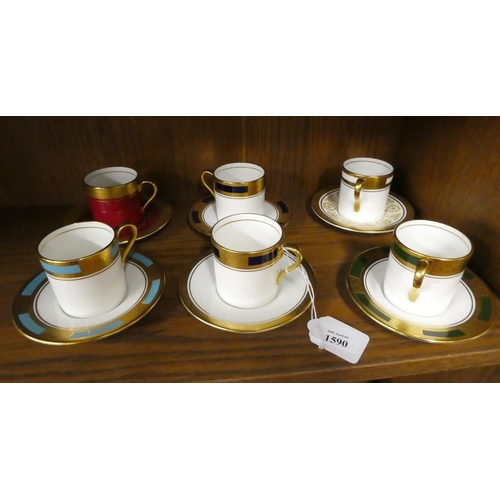 1590 - 6 Aynsley Cups & Saucers