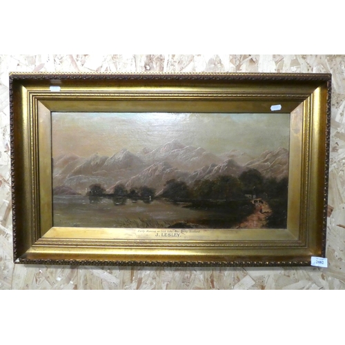 2082 - Victorian Framed Oil Painting 