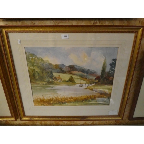 2086 - Framed Watercolour Entitled 