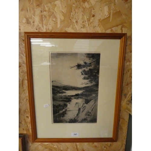 2087 - Framed Etching 