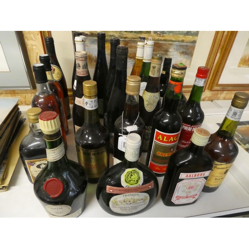 2090 - 23 Bottles of Assorted Vintage Spirits & Wine.