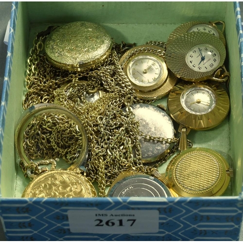 2617 - Box - Assorted Pendant Watches.