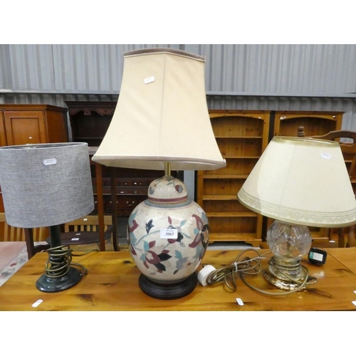 3063 - Assorted Lamps and Shades