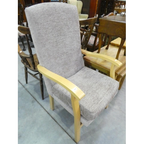 3098 - Beech Fabric Elbow Chair