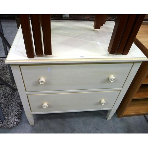 3128 - Painted Two Drawer Chest