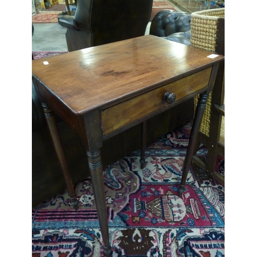 3147 - Victorian Mahogany Side Table with Drawer