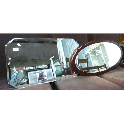 3160 - 2 Vintage Wall Mirrors