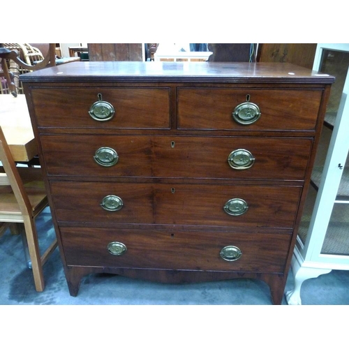 3170 - Mahogany 2 Over 3  Drawer Chest