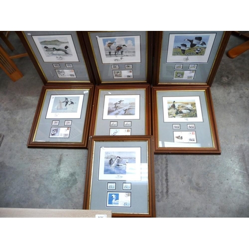 3172 - 7 Framed Limited Edition First Day Covers with Signed Prints