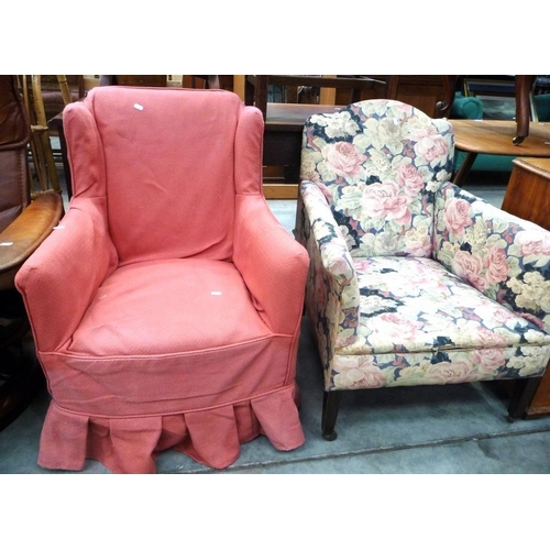 3224 - 2 Edwardian Armchairs