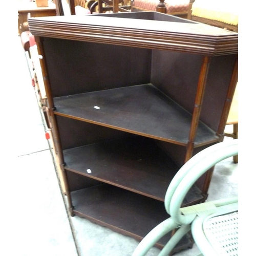 3227 - Mahogany Inlaid Corner Cabinet