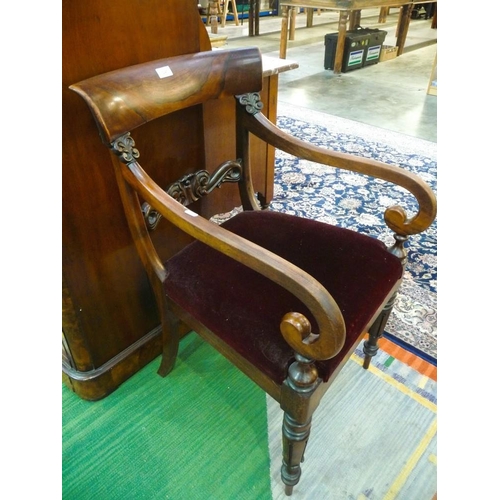 3247 - Victorian Rosewood Elbow Chair