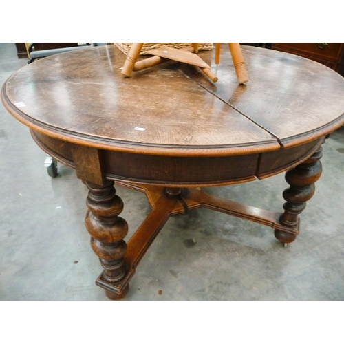 3281 - Oak Barley Twist Dining Table