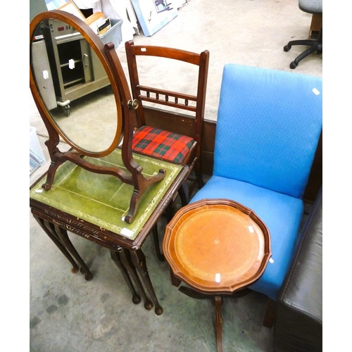 3307 - Nest of Tables, Wine Table, Dressing Mirror & 2 Chairs