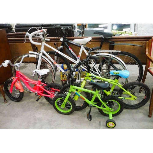 3348 - Men's Mountain Bike, Ladies Racer & 3 Childs Bikes