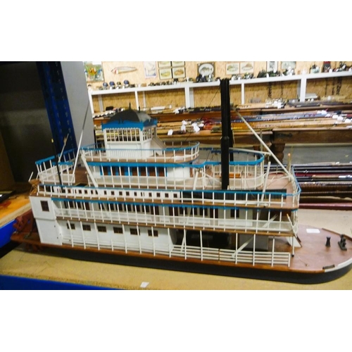 3561 - Large Model Paddle Steamer 120cm x 60cm