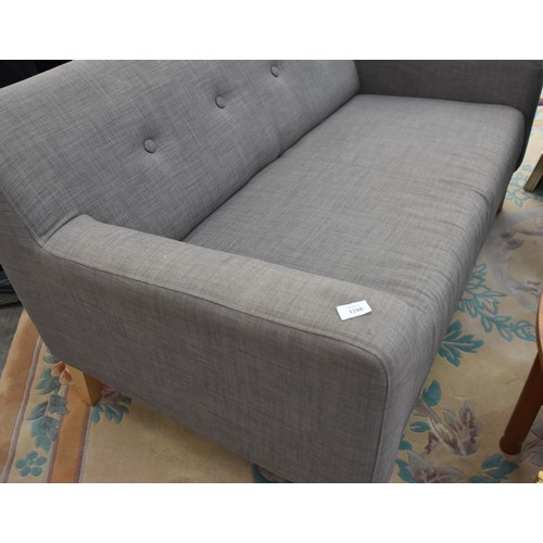 3288 - Grey Fabric 2 Seat Sofa