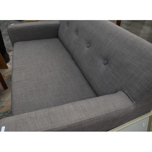 3288 - Grey Fabric 2 Seat Sofa