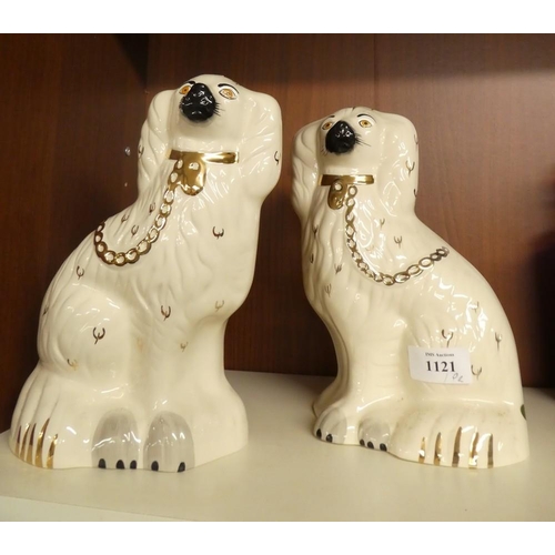 1121 - Pair of Beswick Mantel Dogs, approx 23cm tall.