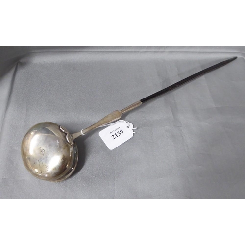 2139 - Perth Antique Provincial Silver Toddy Ladle with Whale Bone Handle, maker Charles Murray, approx 39c... 