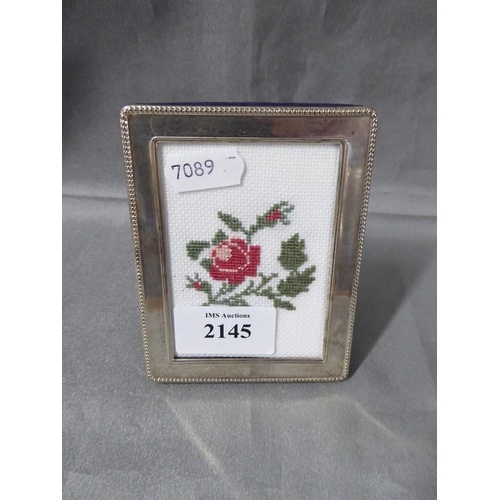 2145 - Small London Silver Photo Frame, approx 8 x 10.5cm.