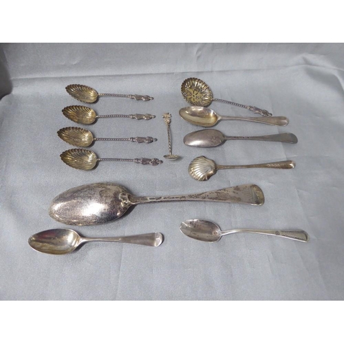 2161 - A Collection of Silver Spoons, Sifters, etc, approx 5.2oz troy.