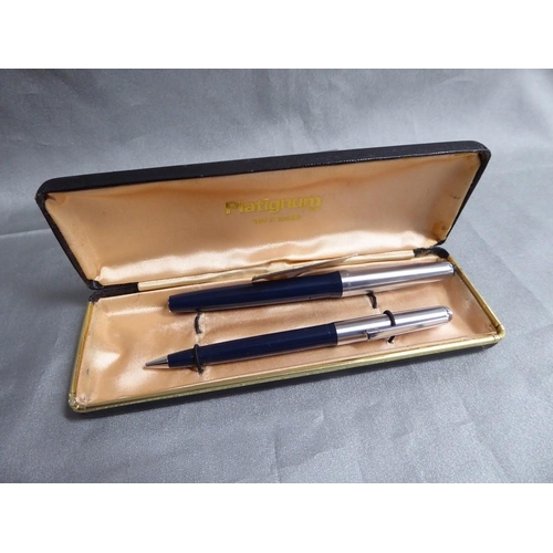 2179 - Cased Platignum Pen Set.