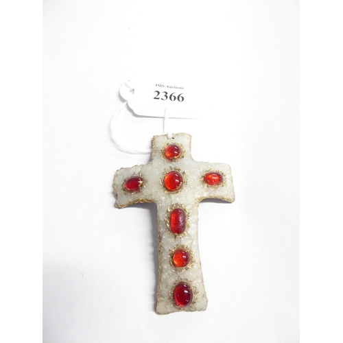 2366 - Enamel & Jewel Encrusted Crucifix Pendant.