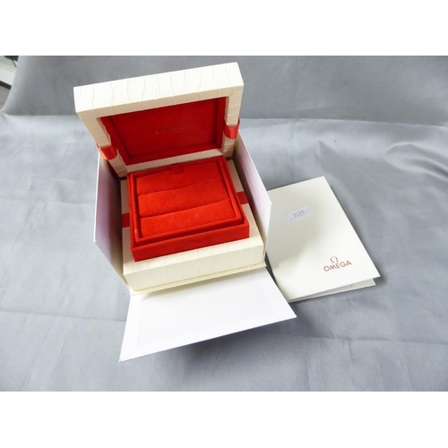 2402 - Omega Ladies Wristwatch Box & Certificate (NO WATCH) circa 2008.