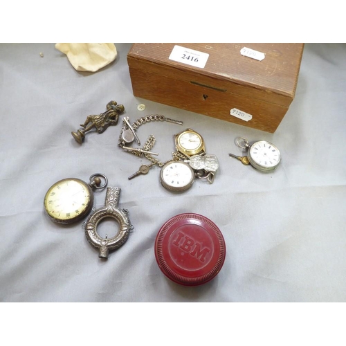 2416 - Box - Badges, Pocketwatches etc.