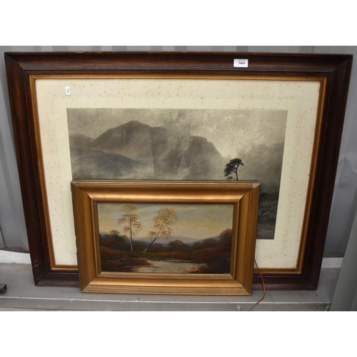 3004 - Gilt Framed Oil - Landscape & Prints - Highland Landscape