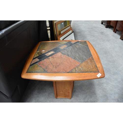 3047 - Paul Kingma Tile Top Lamp Table