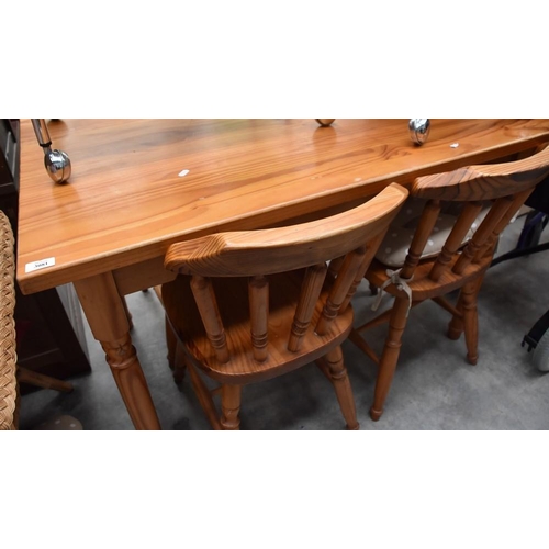 3081 - Pine Dining Table & 4 Chairs