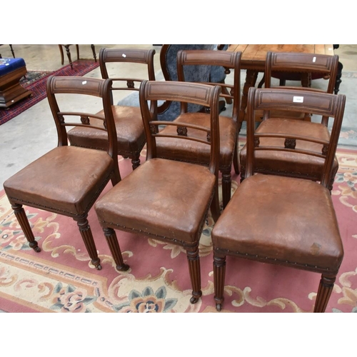 3090 - 6 Victorian Mahogany Dining Chairs