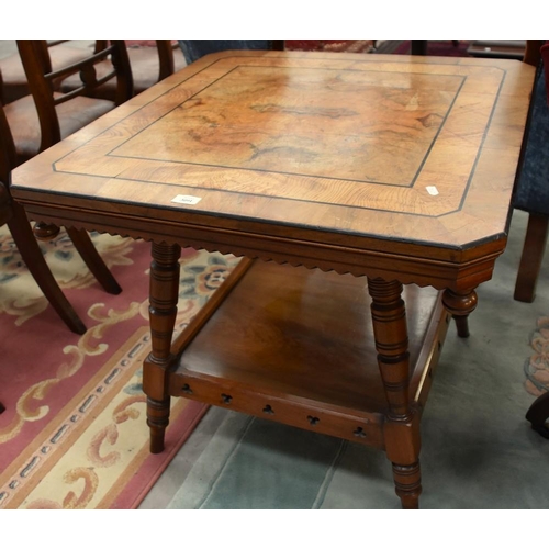 3091 - Victorian Walnut Inlaid Centre Table