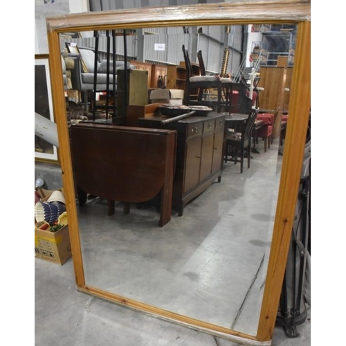 3114 - Pine Framed Bevelled Wall Mirror 90cm x 120cm