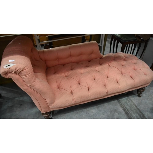 3142 - Victorian Oak Chaise Lounge