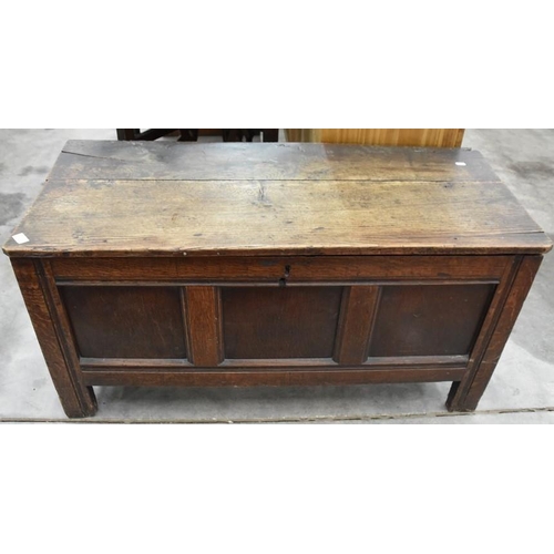 3163 - Antique Oak Joint Coffer