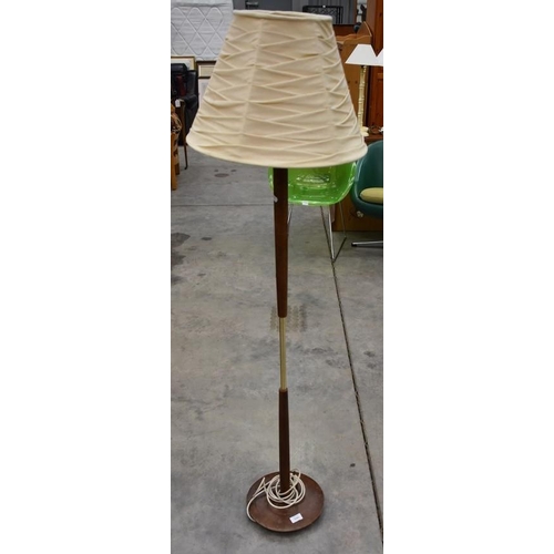 3181 - 1970's Teak Standard Lamp & Shade