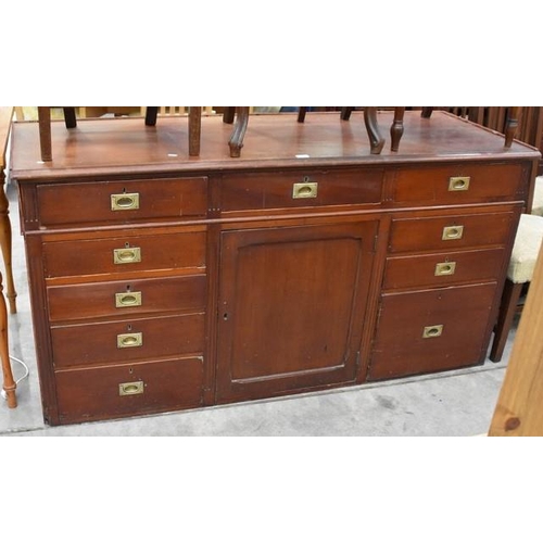 3228 - Victorian Mahogany Sideboard with Brass Champagne Handles