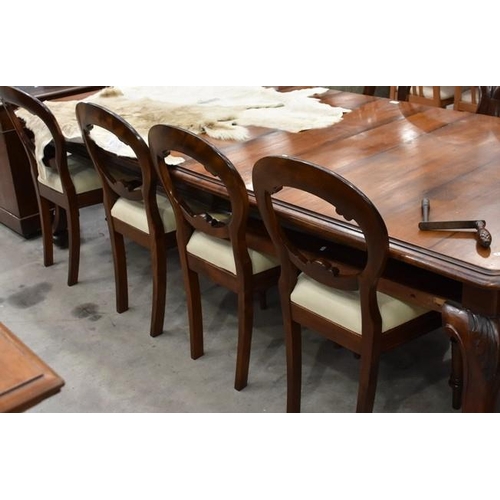 3266 - Set of 8 Victorian Mahogany Balloon Back Dining Chairs