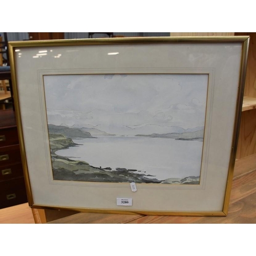 3280 - Framed Watercolour - 