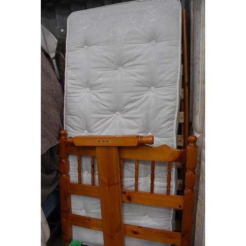 3291 - Pine Framed Single and Mattress