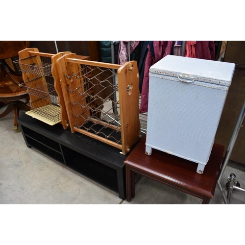 3296 - TV Stand, Vegetable Rack, Wine Rack, Reading Lamp etc