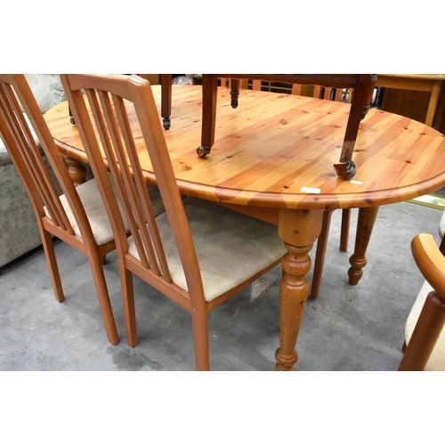 3303 - Pine Extending Dining Table and Four Chairs