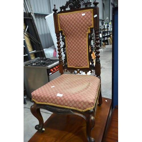 3328 - Victorian Rosewood Barkley Twist Nursing Chair