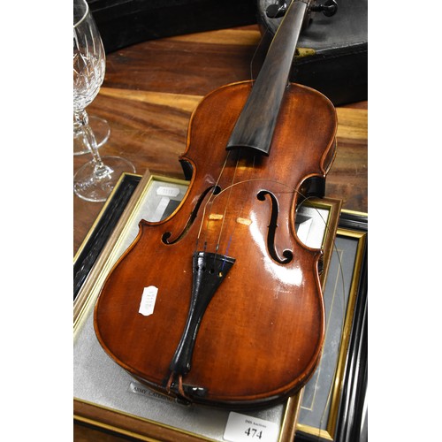 451 - Violin, 2 Bows & Carrycase