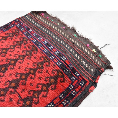 3005 - Two Antique Rug Saddle Bags- 108 x 60cm & 102 x 60cm.