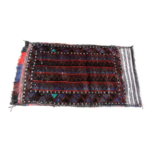 3005 - Two Antique Rug Saddle Bags- 108 x 60cm & 102 x 60cm.