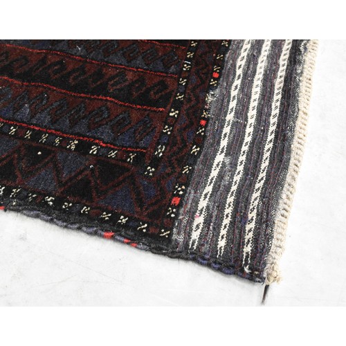 3005 - Two Antique Rug Saddle Bags- 108 x 60cm & 102 x 60cm.